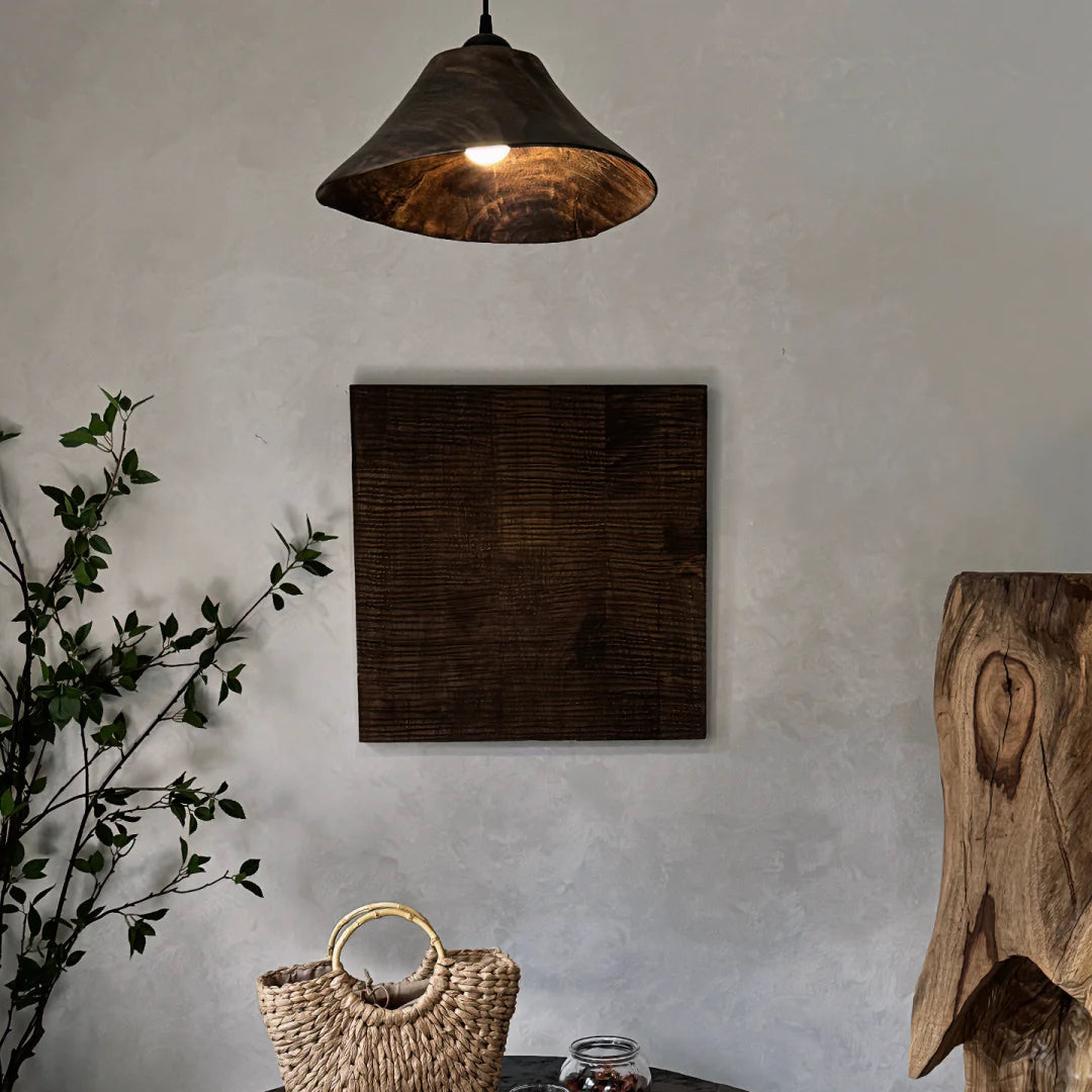 Wabi Cone Wood Pendant Light Glowryte