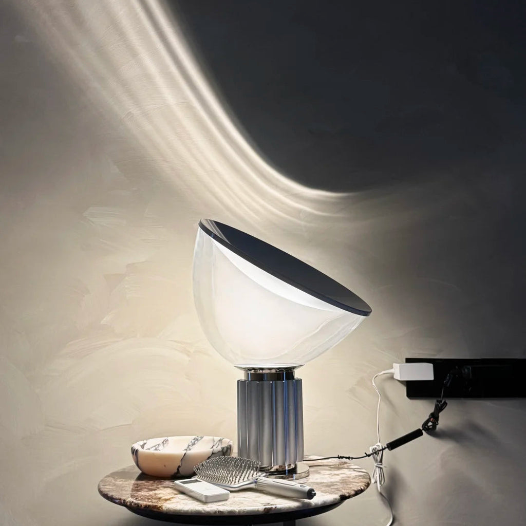 Dome Glass Saucer Table Lamp Glowryte