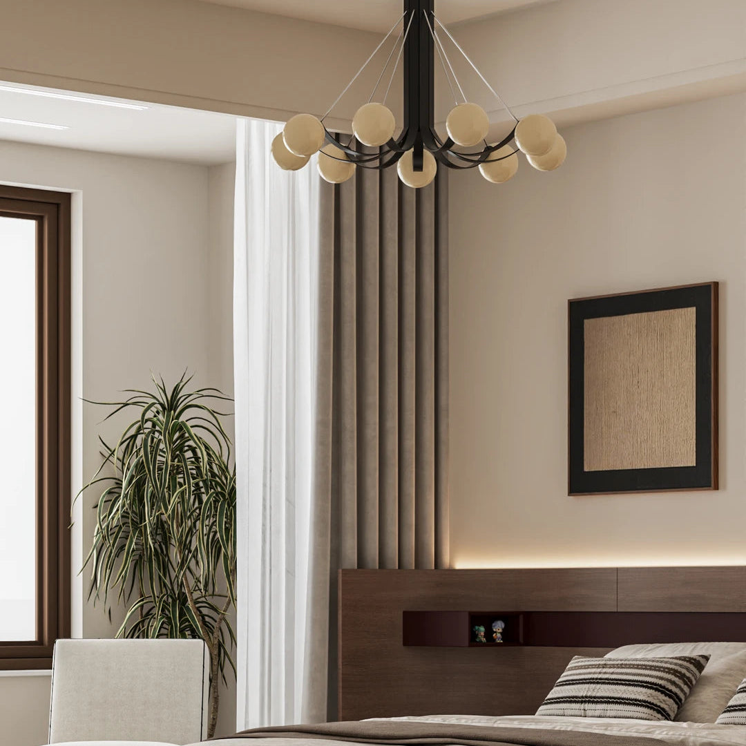 Orbit Arc 9-Light Chandelier Glowryte