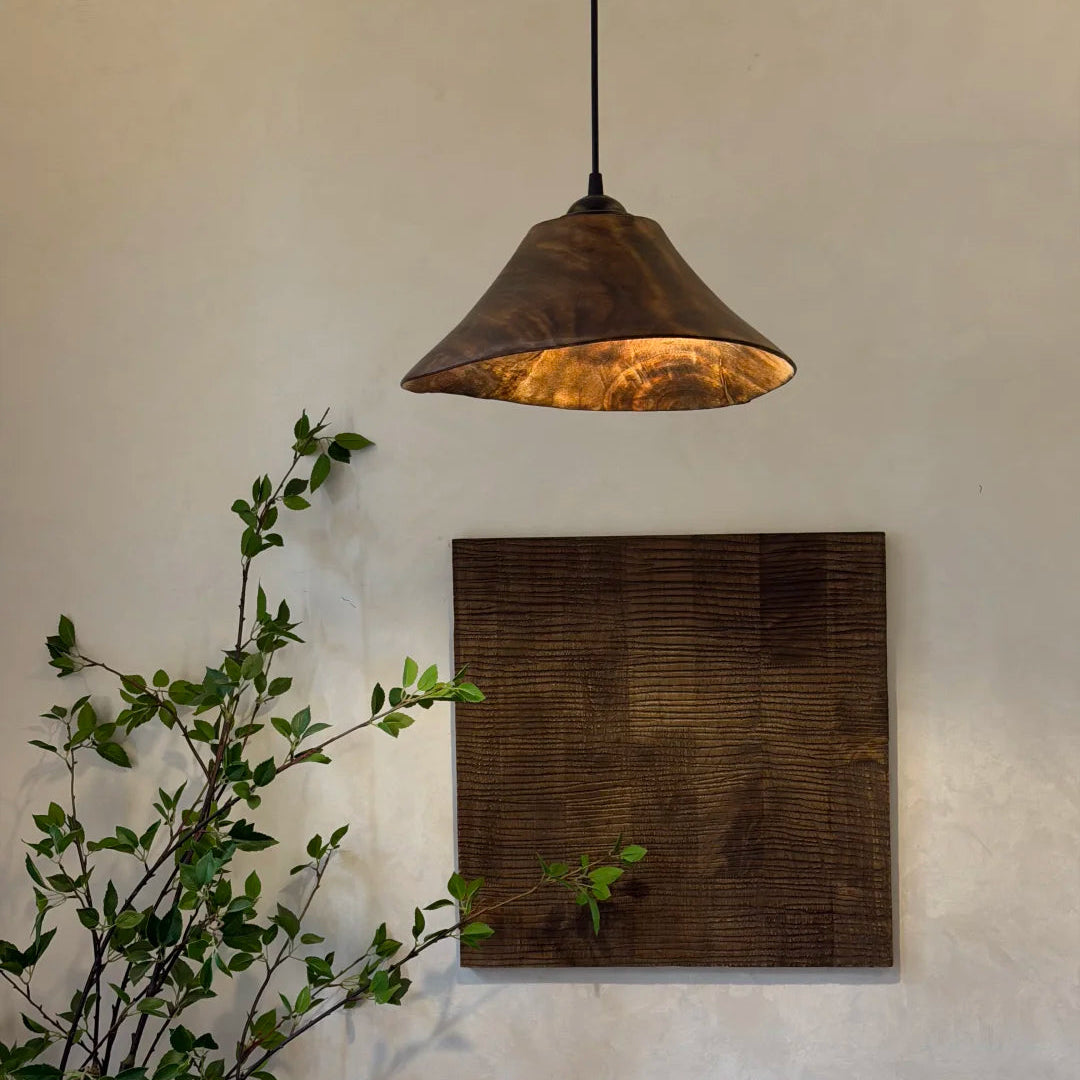 Wabi Cone Wood Pendant Light Glowryte