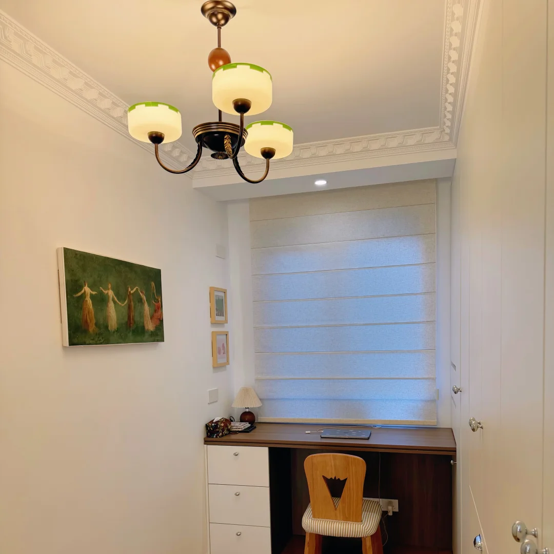 French Mid-Century Opal Glass Chandelier Glowryte