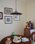 Orbit Disc Pendant Light Dia 11.8" × H 11" ( Dia 30 × H 28 cm) Walnut Wood Glowryte