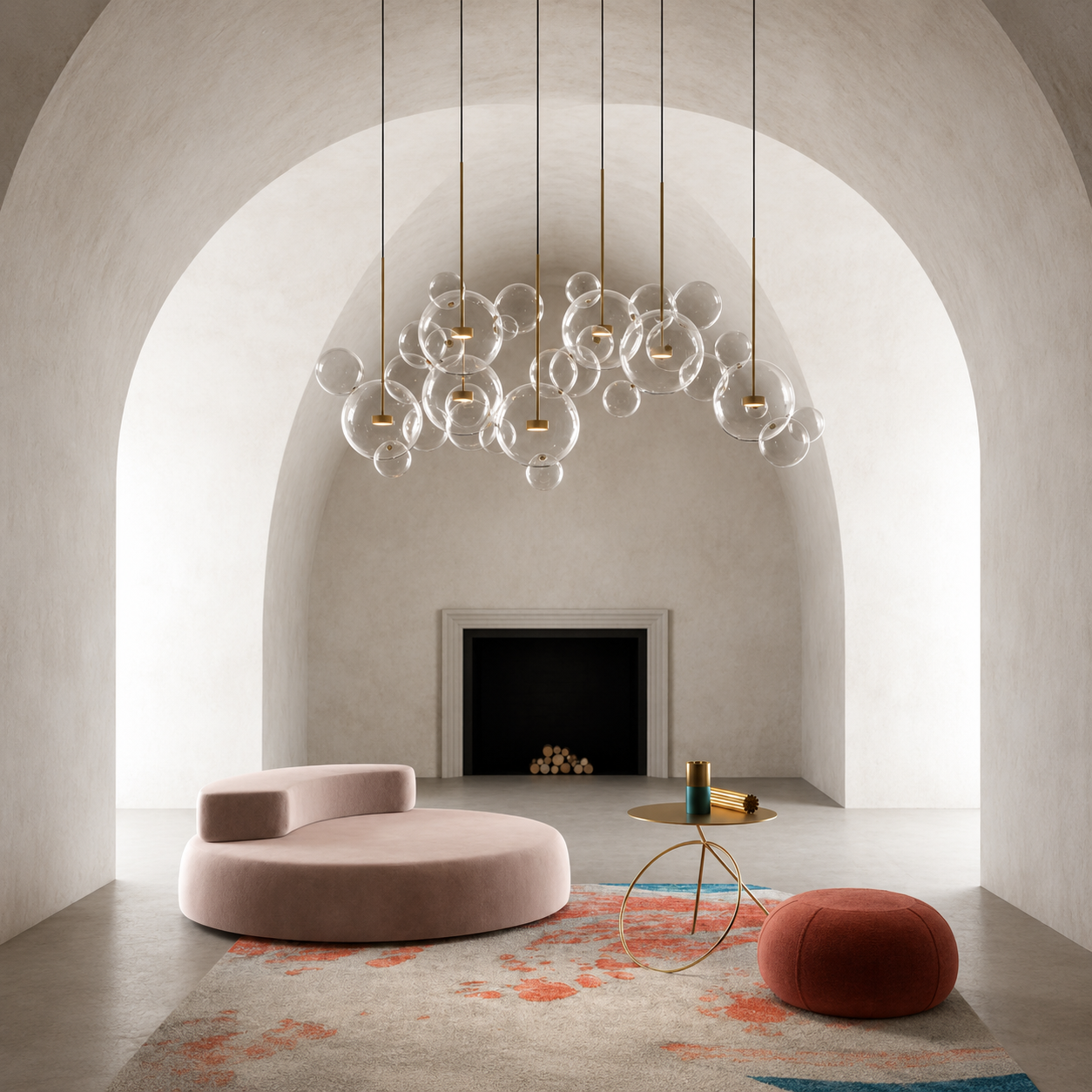 Cove Bubble Linear Chandelier Glowryte