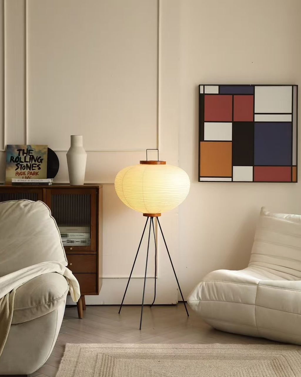 Akari Washi Globe Floor Lamp Glowryte