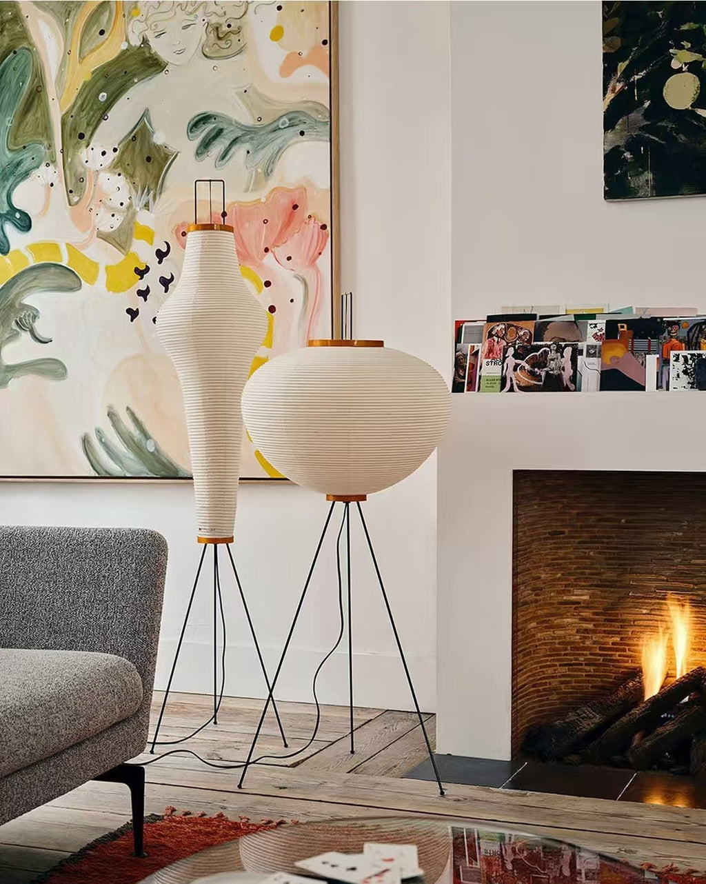Akari Washi Globe Floor Lamp Glowryte