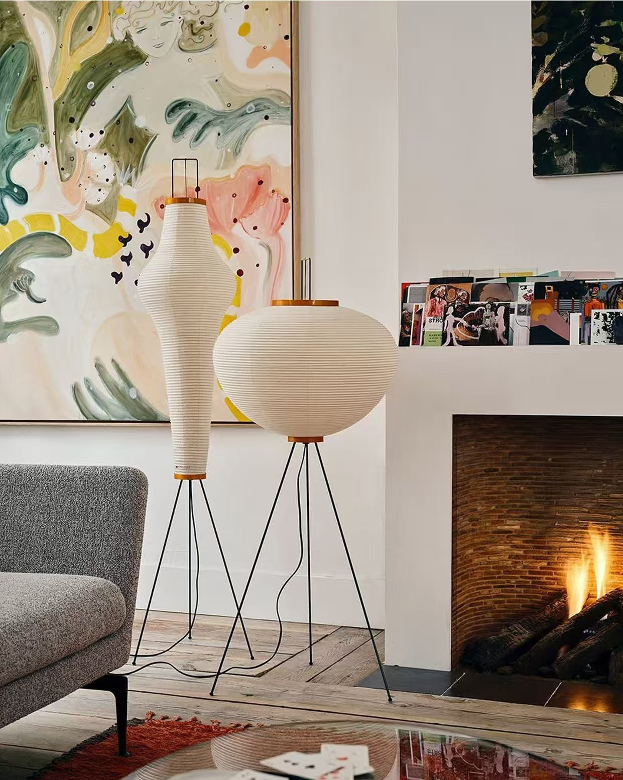 Akari Washi Globe Floor Lamp Glowryte