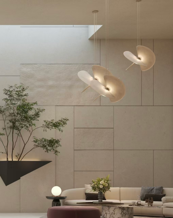Luma Butterfly Pendant 23.6" (60 cm) White Glowryte