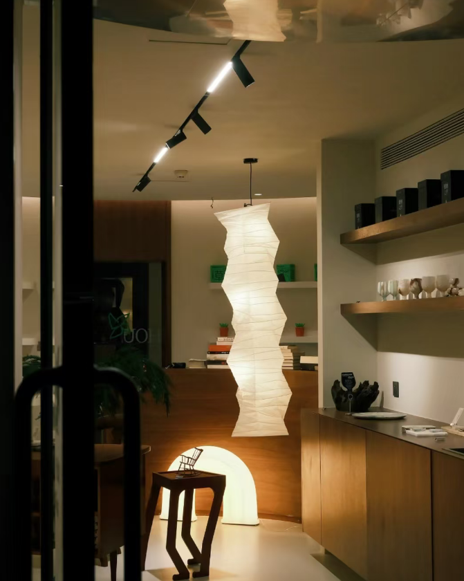 Akari Washi heteroideus Chandelier Glowryte