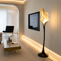Aurelia Bloom Floor Lamp Dia 14.9 × H 63.8" (Dia 38 × H 162 cm) Black + Cream White Glowryte