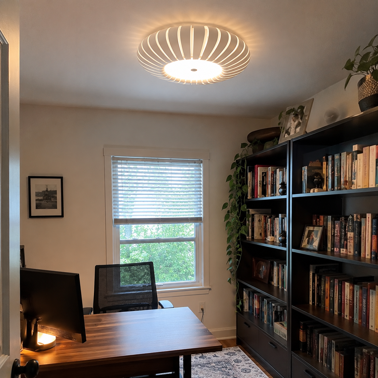 Cove Ribbed Flush Mount Glowryte