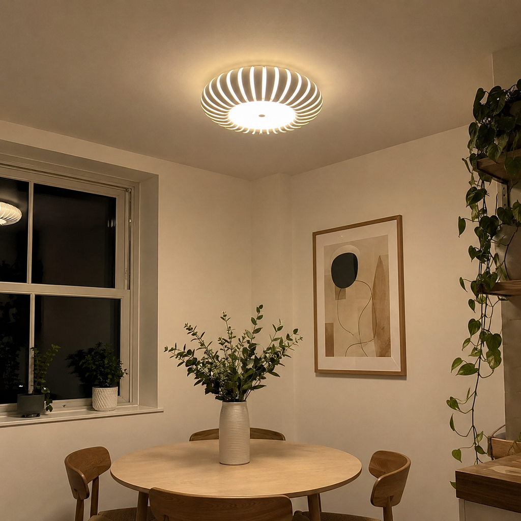 Cove Ribbed Flush Mount Glowryte