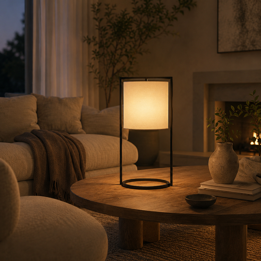 Frame Matte Black Table Lamp