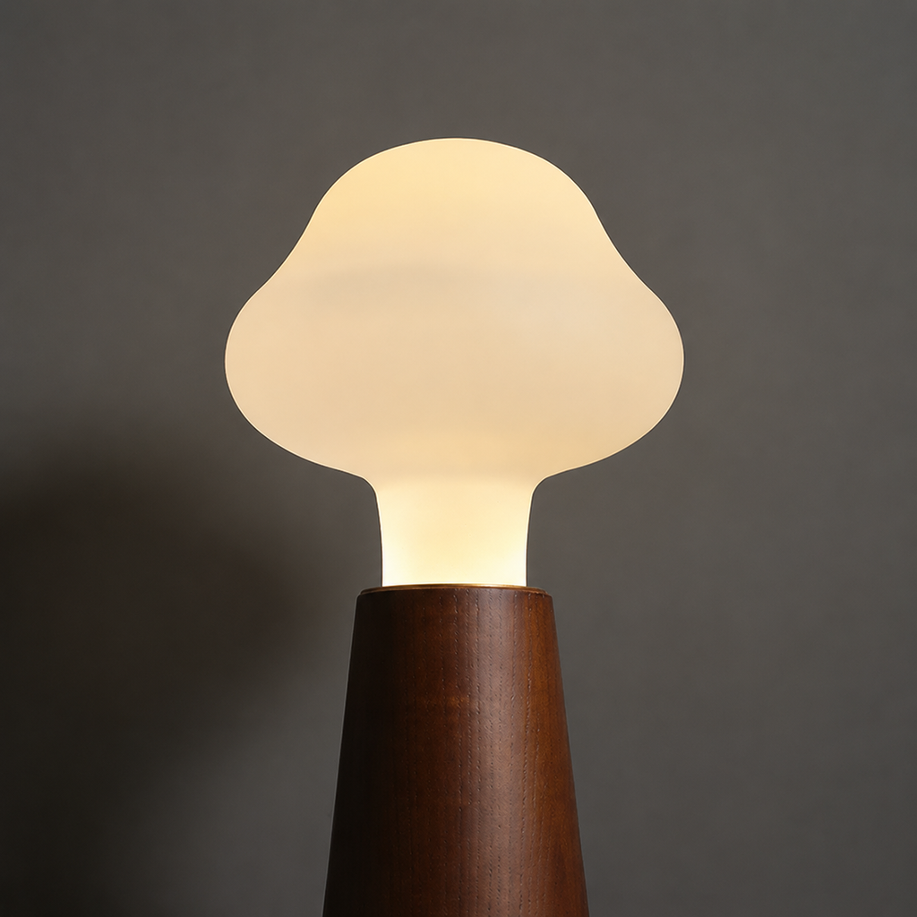Cloud Glass Wood Table Lamp Glowryte