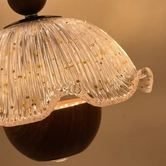 Fleur Ruffle Glass Pendant