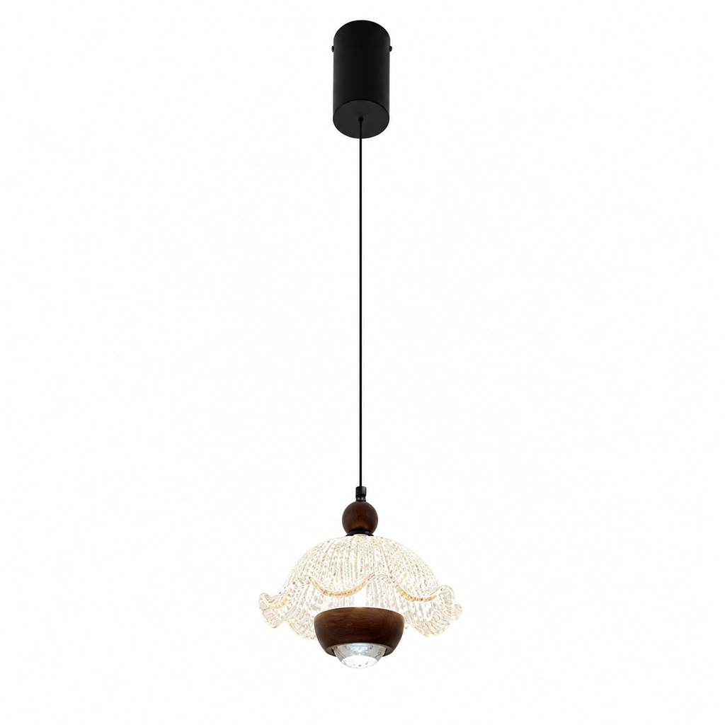 Fleur Ruffle Glass Pendant