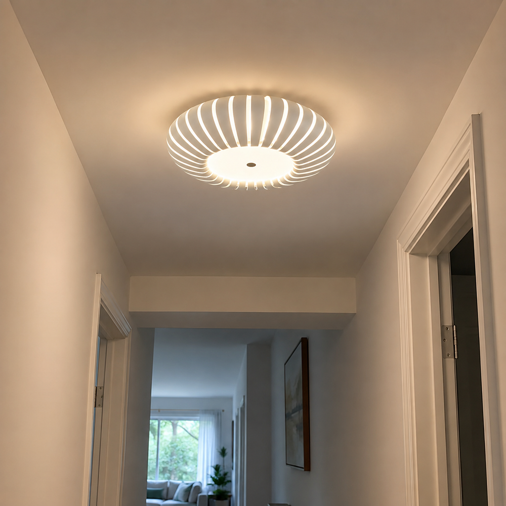Cove Ribbed Flush Mount Glowryte