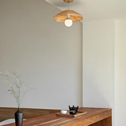 Wabi Wood Cap Flush Mount Glowryte