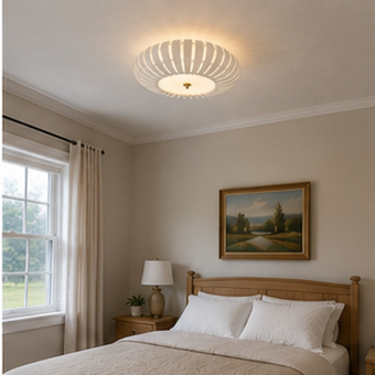 Cove Ribbed Flush Mount Glowryte