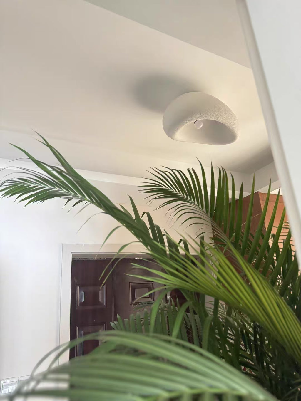 Pebble Plaster Flush Mount Ceiling Light Glowryte