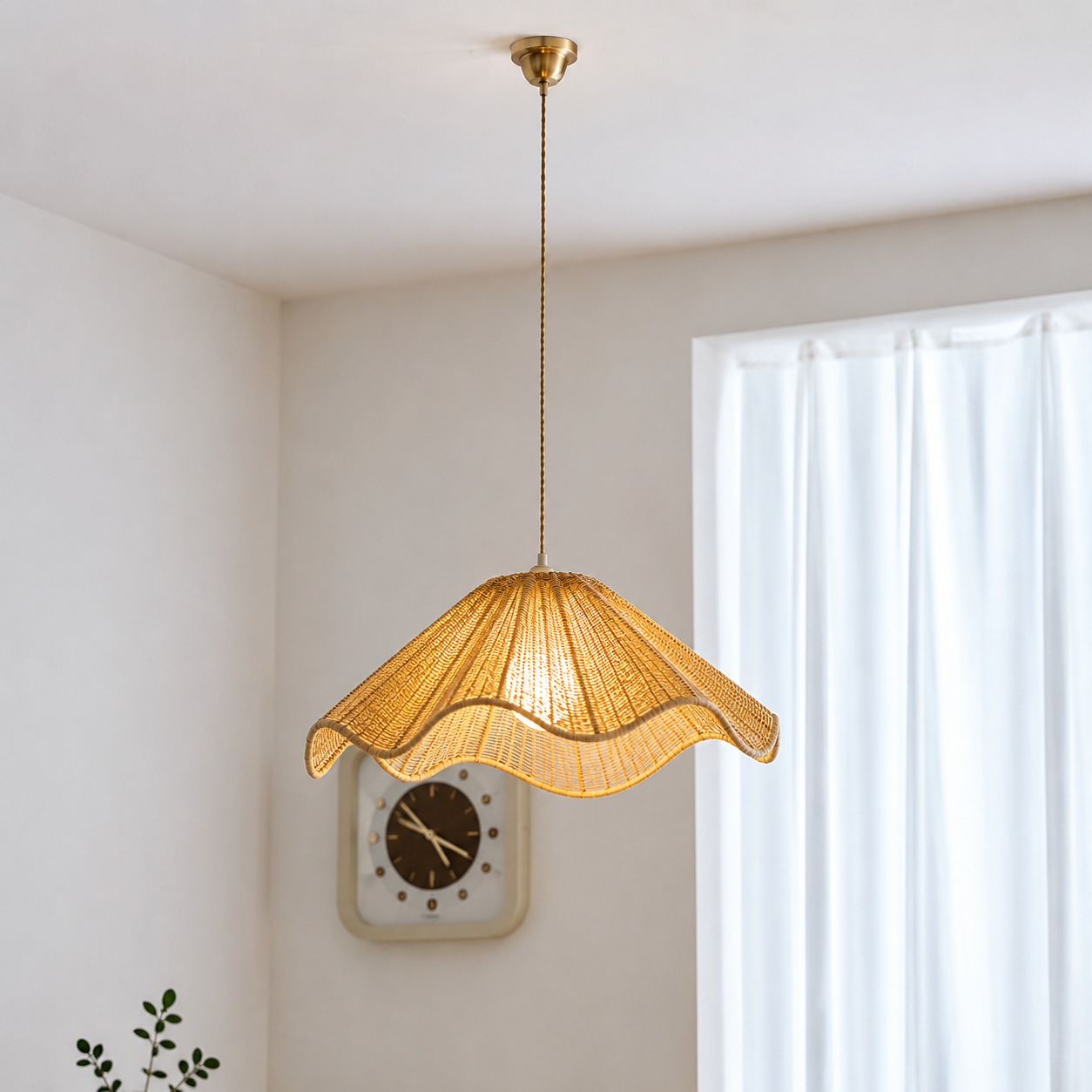 Soleil Wheat Wave Pendant Dia 19.7" ×H 7.9" (Dia 50 × H 20 cm) Glowryte