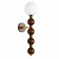 Bubbly Beaded Globe Wall Lamp W5.9"× D3.9" × H23.6" × BDia 9.1"(W15 × D 10 × H 60 × BDia 23 cm) Wood grain Glowryte