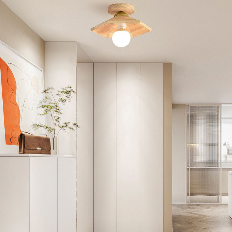 Wabi Wood Cap Flush Mount Glowryte
