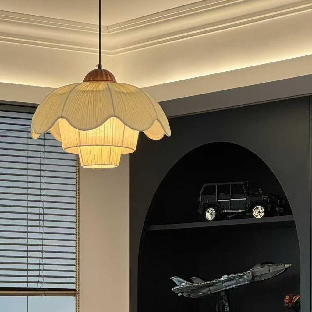 Fleur French Linen Pendant Light Glowryte