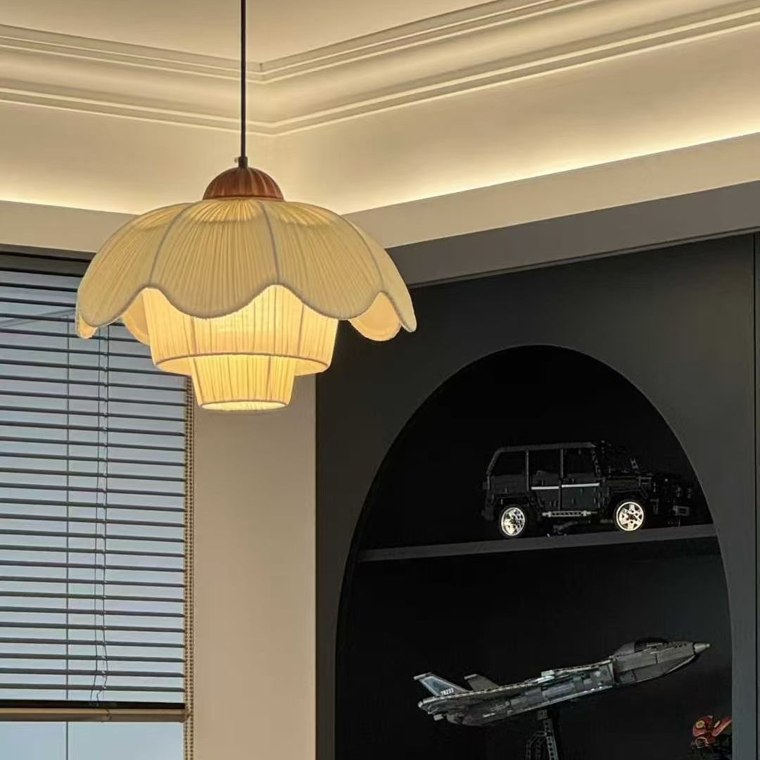 Fleur French Linen Pendant Light Glowryte
