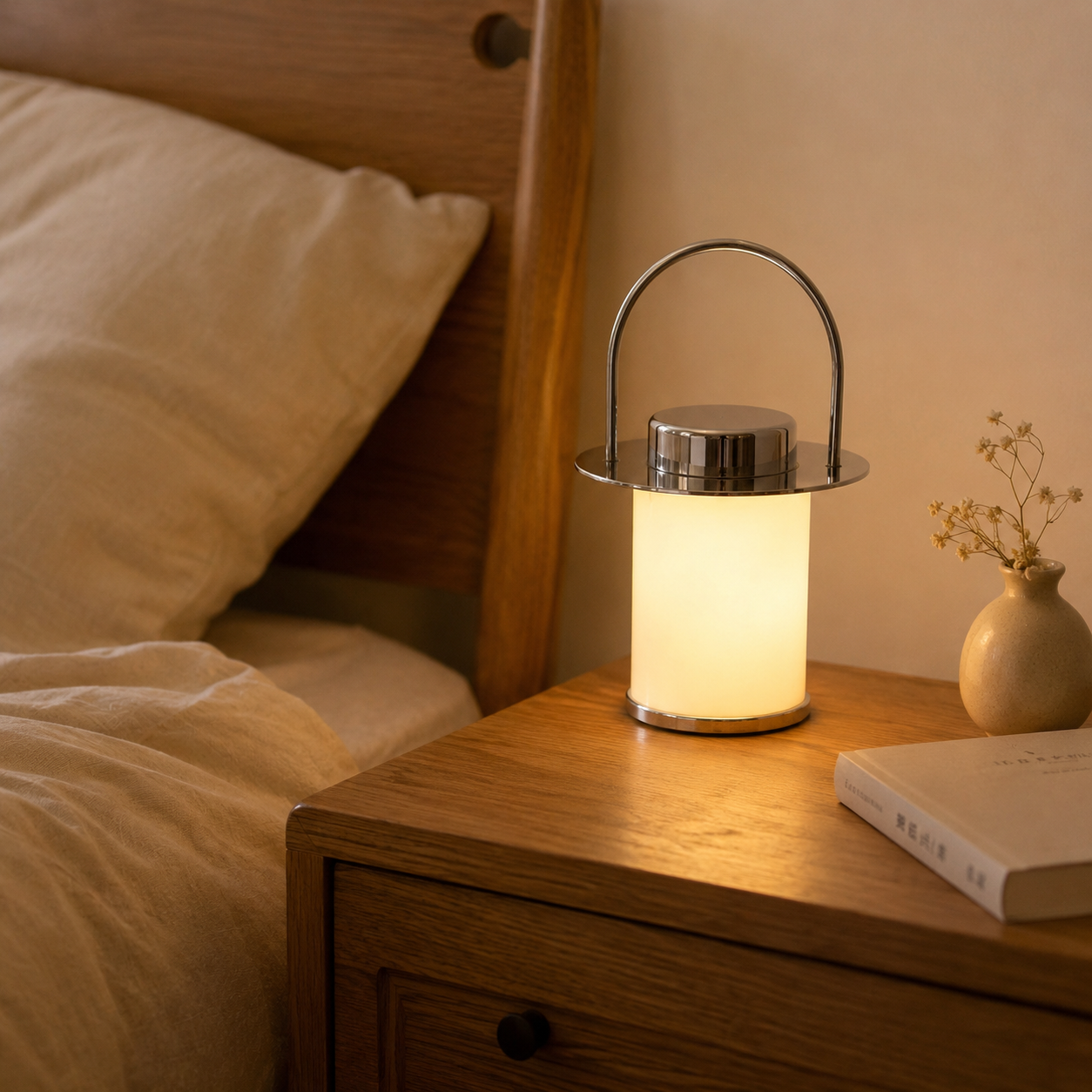 Temple Alabaster Lantern Table Lamp Glowryte