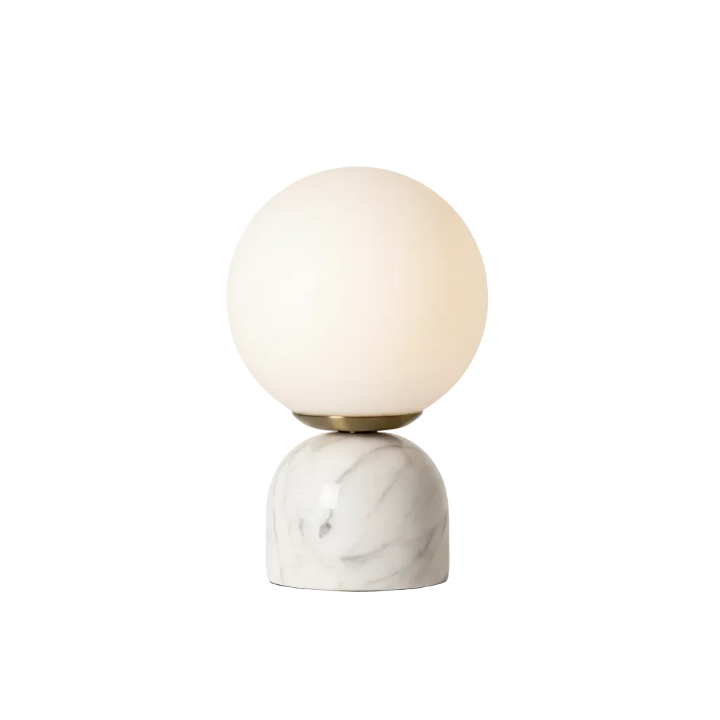 Orla Globe Table Lamp White Dia 5.9" × H 9" (Dia 15 × H 23 cm) Glowryte