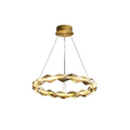 Celeste Ring Chandelier Dia 19.6" × H 2.7" (Dia 50 × H 7 cm) Brass + Clear + Smoky Gray Glowryte