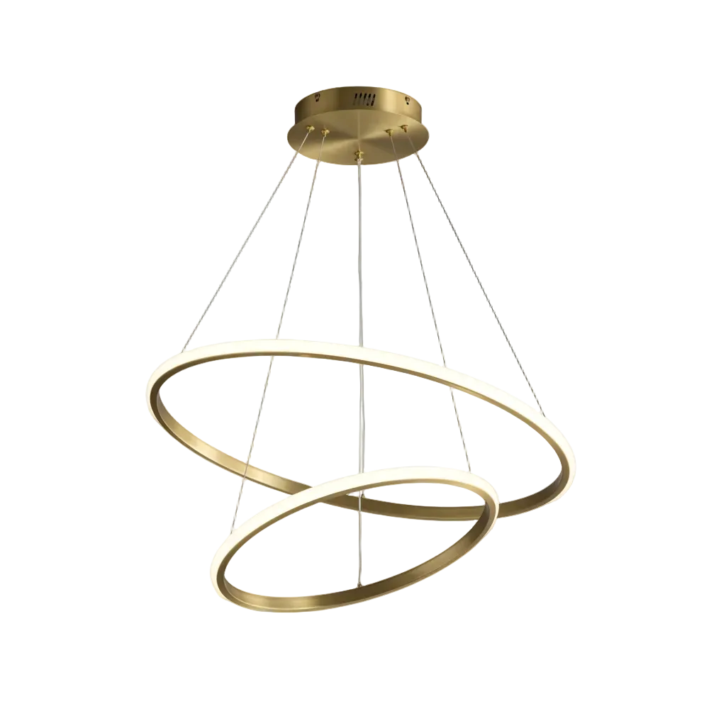 Vela Ring Chandelier Brass Glowryte