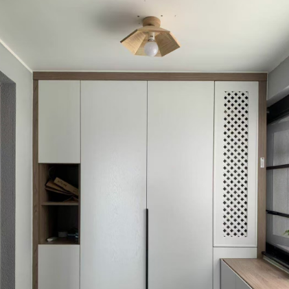 Wabi Wood Cap Flush Mount Glowryte