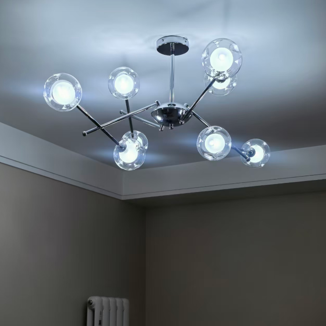 Bauhaus Balance Globe Chandelier Glowryte