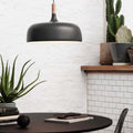 Acorn Pendant Light Dia 12.6" × H 9.8" (Dia 32 × H 25 cm) Black Glowryte