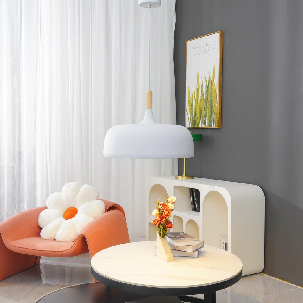 Acorn Pendant Light Dia 12.6" × H 9.8" (Dia 32 × H 25 cm) White Glowryte