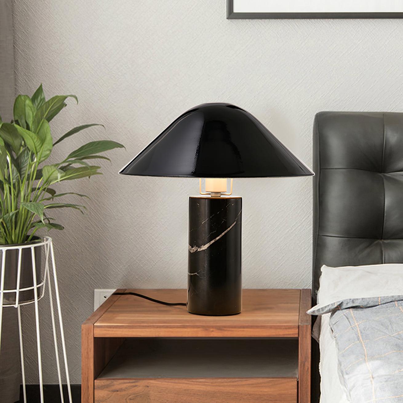 Astra Modern Table Lamp styled with layered ambient lighting