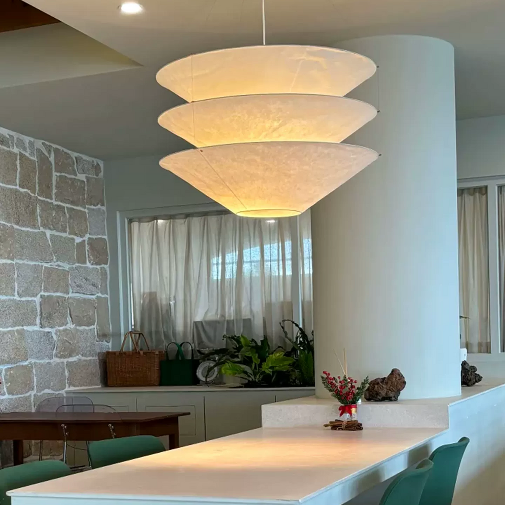 Aera Floatation Tiered Paper Pendant Light Glowryte
