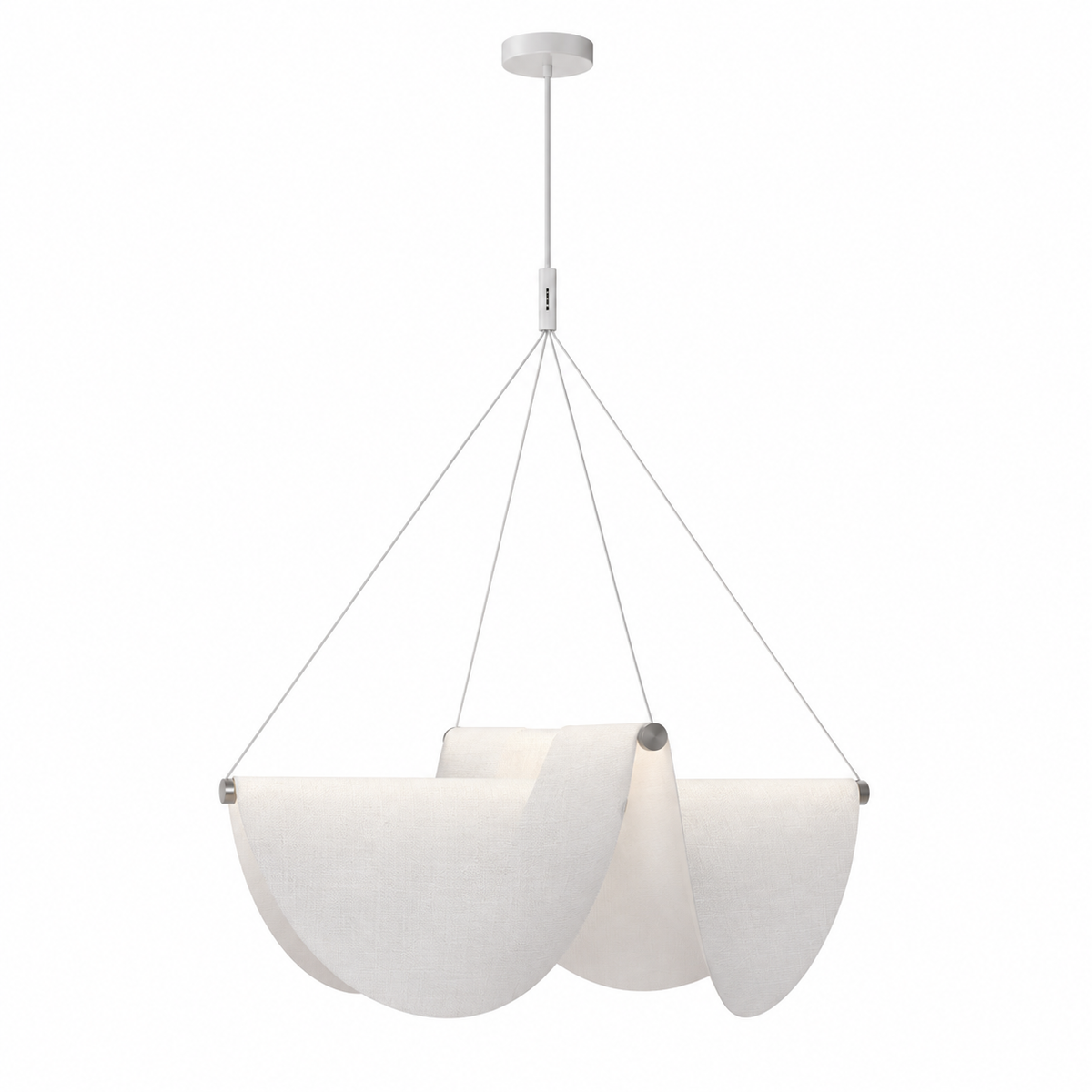 Aeris Sculptural Curved Pendant Light Small: L 30.7" × W 30.7" × H 35.8" (78 × 78 × 91 cm) Glowryte