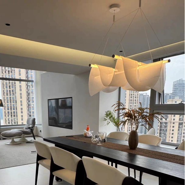 Aeris Sculptural Curved Pendant Light Glowryte