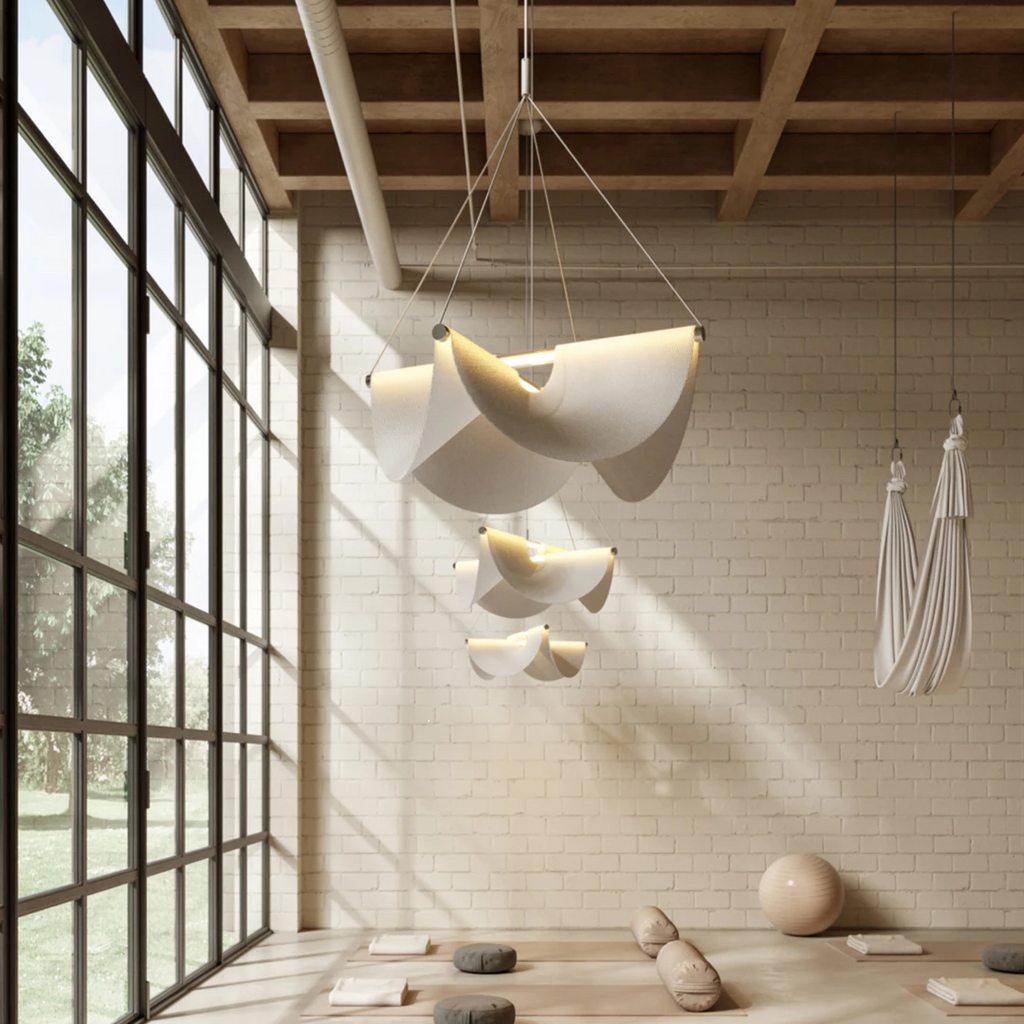 Aeris Sculptural Curved Pendant Light Glowryte