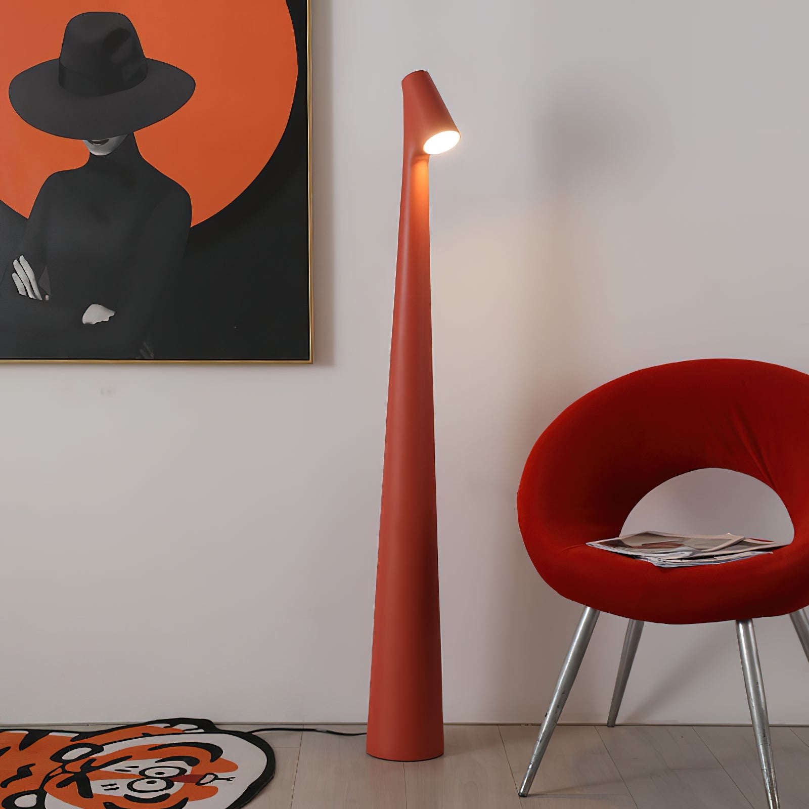 Elen Modern Floor Lamp styled with layered ambient lighting