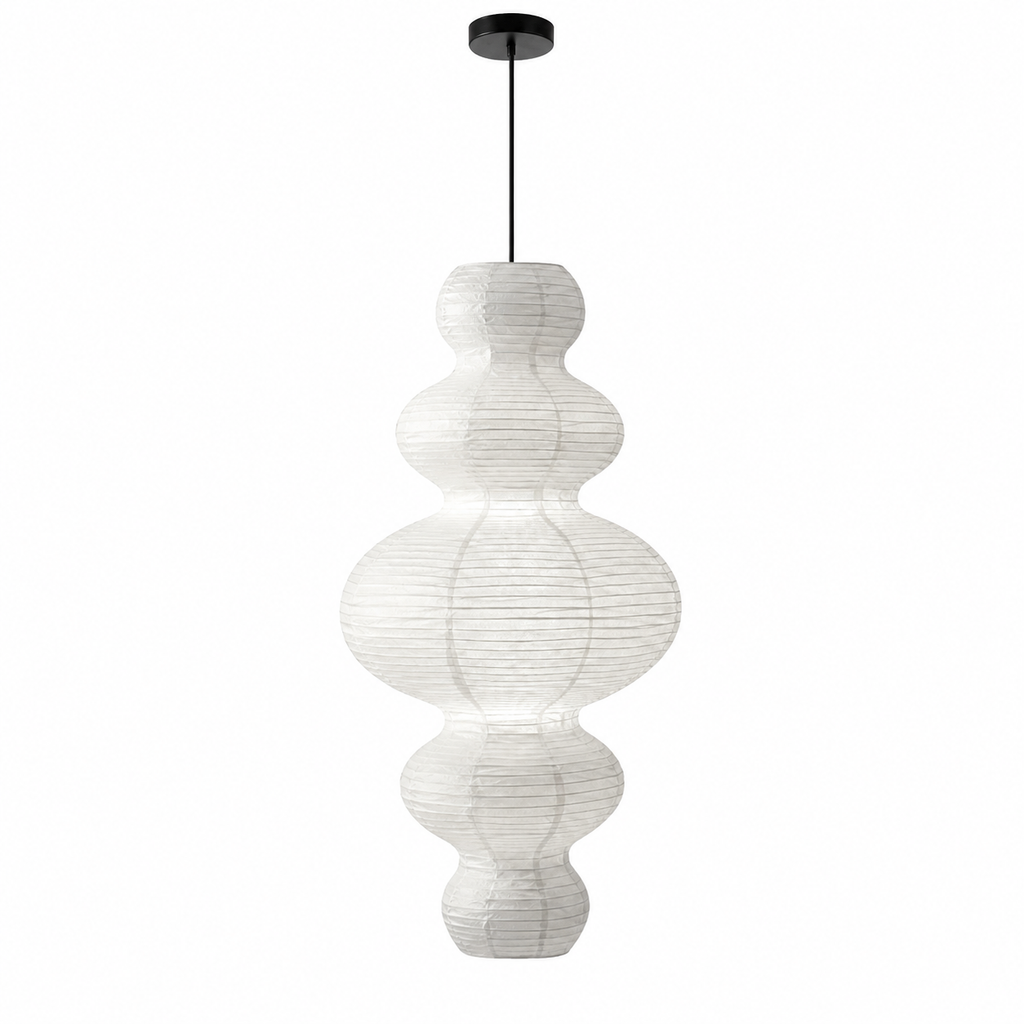 Akari Washi Gourd Pendant Cool White Glowryte