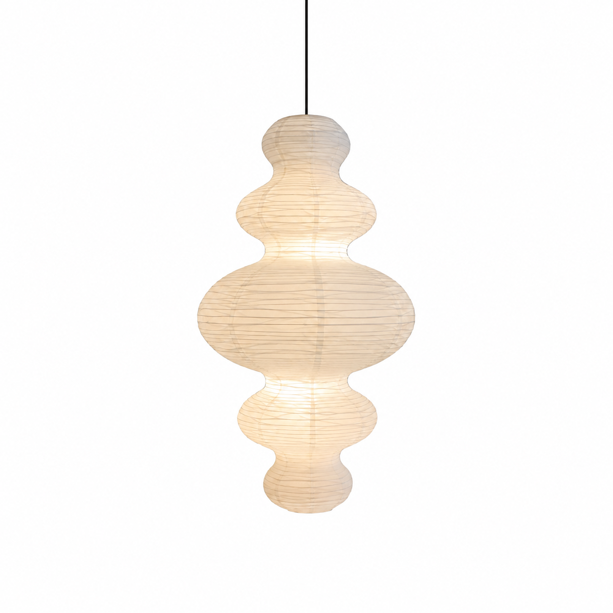 Akari Washi Gourd Pendant Warm White Glowryte