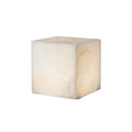 Cube Alabaster Table Lamp square: 4.7" (12cm) White Glowryte