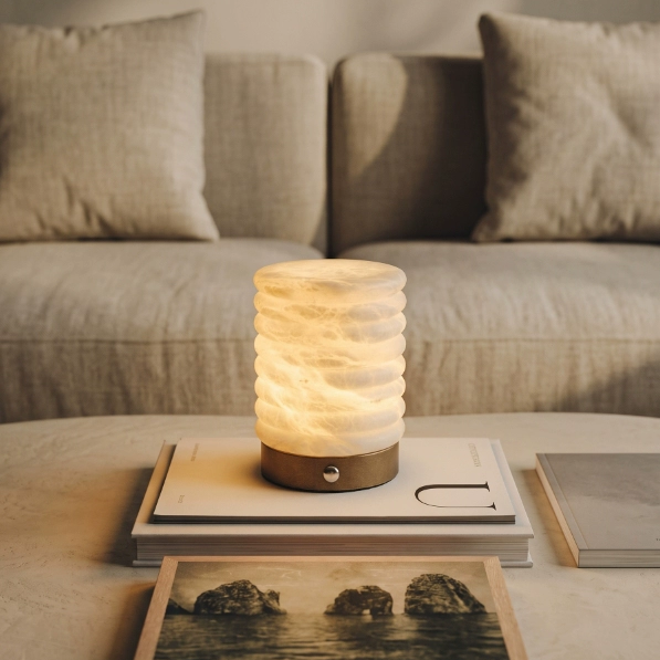 Living Space Sofa Side Warm Amber Glow