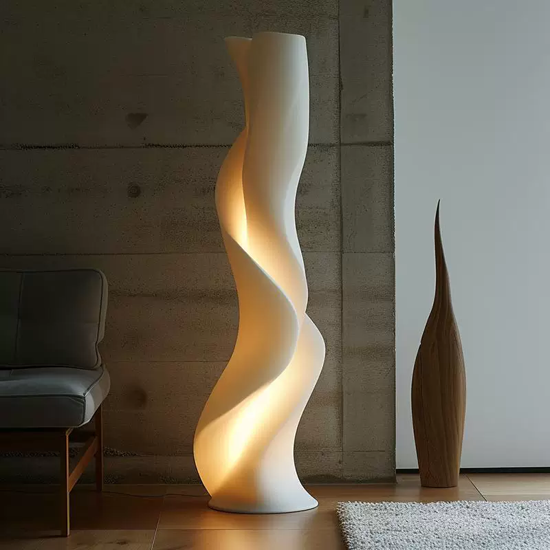 Aria Sculptural Ribbon Floor Lamp Glowryte