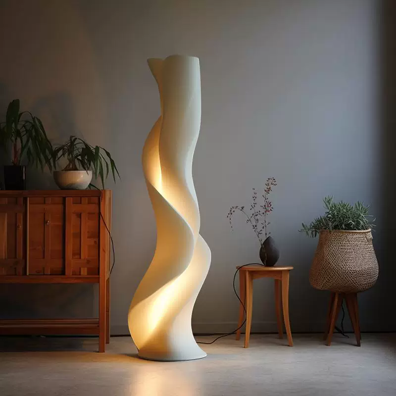 Aria Sculptural Ribbon Floor Lamp Glowryte