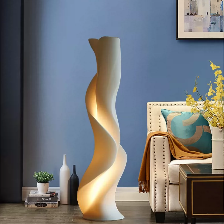 Aria Sculptural Ribbon Floor Lamp Glowryte