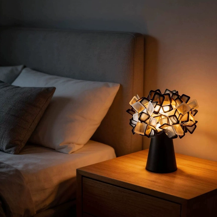 Asteria Geometric Blossom Table Lamp Glowryte